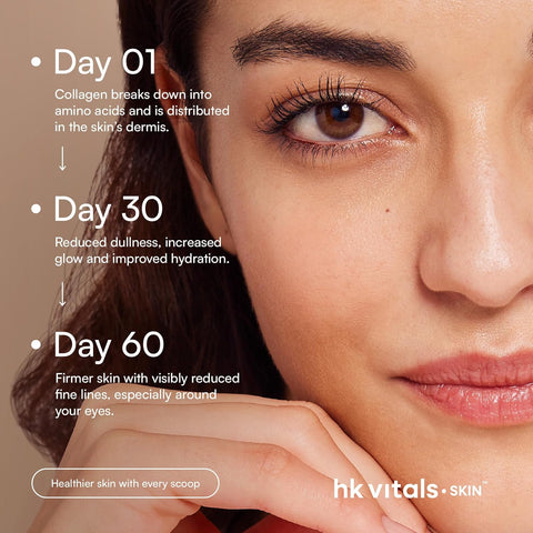HK Vitals Skin Radiance Marine Collagen Supplement (Mixed Fruit, 200G) | With Vitamin C, E, Sodium Hyaluronate | For Healthy Skin, Hair & Nails