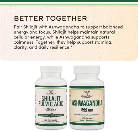 DoubleWood Supplements Shilajit Resin Capsules 120