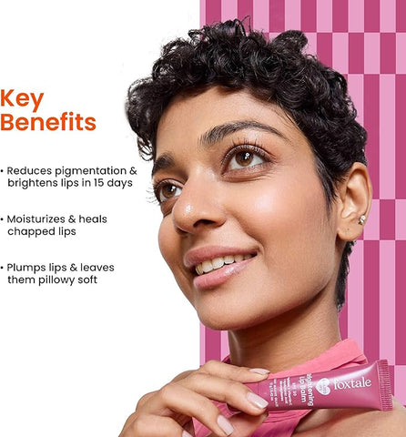 Foxtale Brightening Lip Balm With Peptides, Vitamin C & Hyaluronic Acid - Light Mauve Glaze