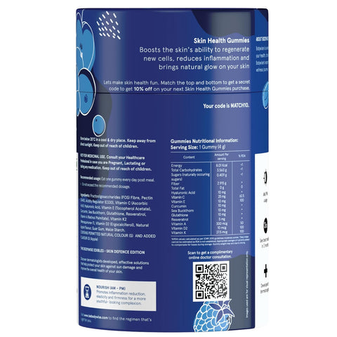Be Bodywise Collagen Skin Health Gummies | 10,000 mcg Glutathione, Hyaluronic Acid, Vitamin C, Vitamin E & Glutathione 60 Gummies