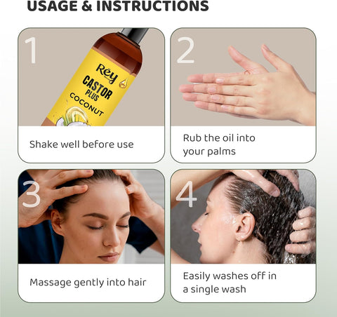 Reynaturals Castor Plus Coconut Hair Oil 200 Ml