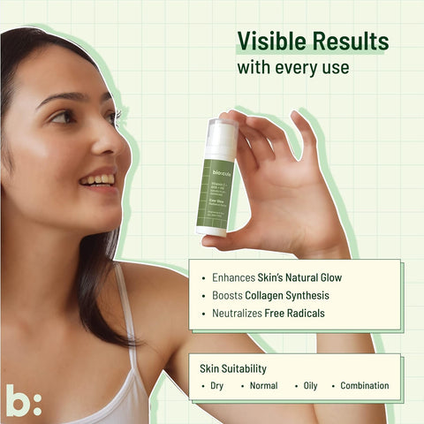 Biocule Ever Glow Radiance Serum : Vitamin c + AHA + HA 30ml