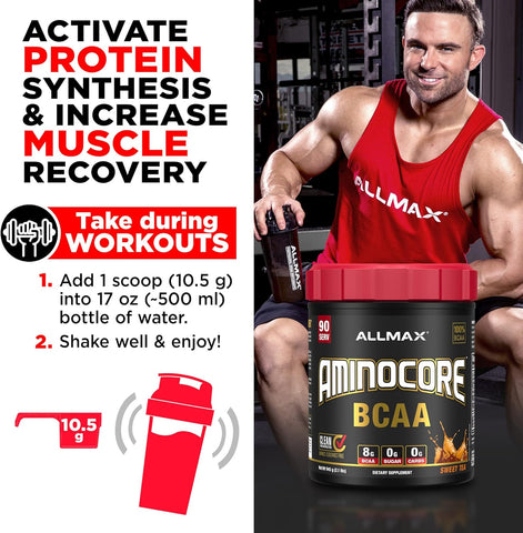 Allmax Nutrition Aminocore BCAA Watermelon - 345g Sports Supplement Powder