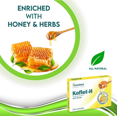 Himalaya Koflet H Lozenges Lemon 12's