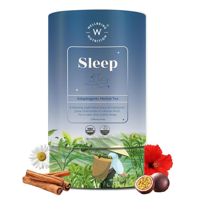 شاي النوم من Wellbeing Nutrition (20 كيس شاي هرمي) 