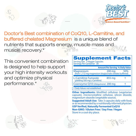DR BEST COQ10 L-CARNITINE MAGNESIUM 90VCAPS