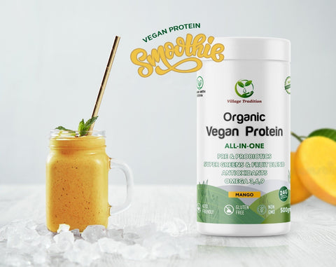 Village Tradition ORGANIC VEGAN PROTEIN - MANGO