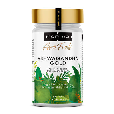 Kapiva Ashwagandha Gold Capsules (60 Capsules) Pack of 2