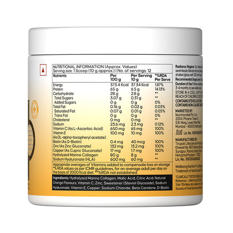 Wellbeing Nutrition Marine Collagen - Valencia Orange 120gms (12 servings)