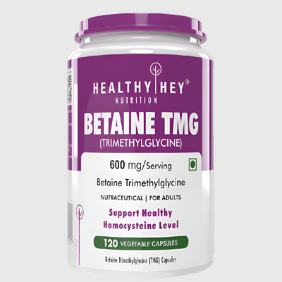 HealthyHey Betaine Trimethylglycine (TMG) - 120 Veg. Capsules