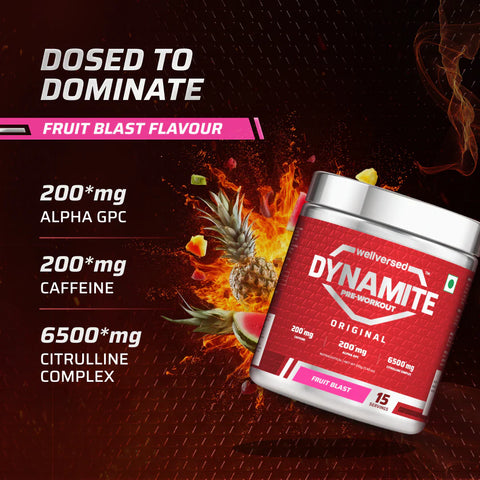 Wellversed Dynamite Pre-Workout Fruit Blast (210g)