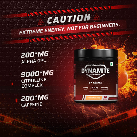 Wellversed Dynamite Pre-Workout Extreme Valencia Orange (540g)