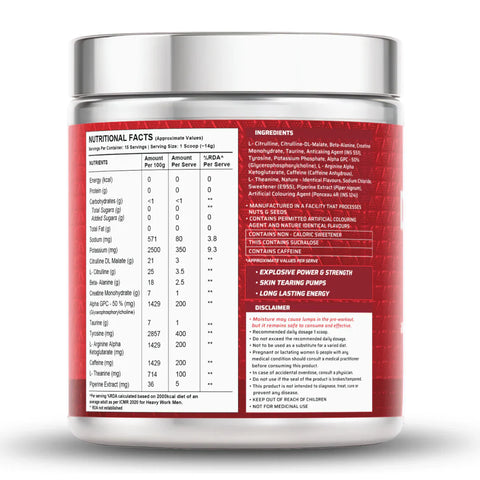 Wellversed Dynamite Pre-Workout Fruit Blast (210g)