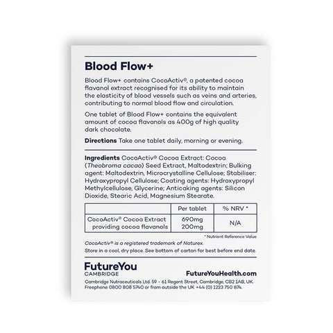 Blood Flow with CocoActive - Easy to Absorb Formulation - Vegan Suitable - 28 Day Supply - Developed by FutureYou Cambridge