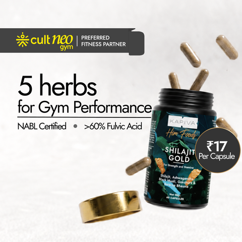 Kapiva Ashwagandha Gold 60 + Shilajit Gold 60 Capsules - Combo - Image 2