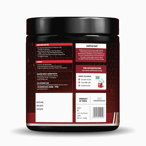 Wellversed Dynamite Pre-Workout Extreme Valencia Orange (540g)