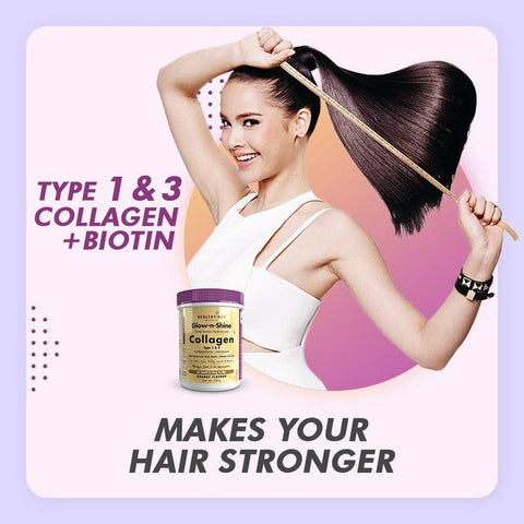 HealthyHey Collagen Gold Series with Hyaluronic Acid, Biotin & Vitamin C - No Smell - Easy to Mix - No Added Sugar 200 gm