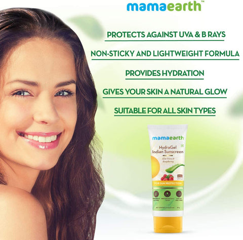 Mamaearth HydraGel Indian Sunscreen for Sun Protection - 50gm