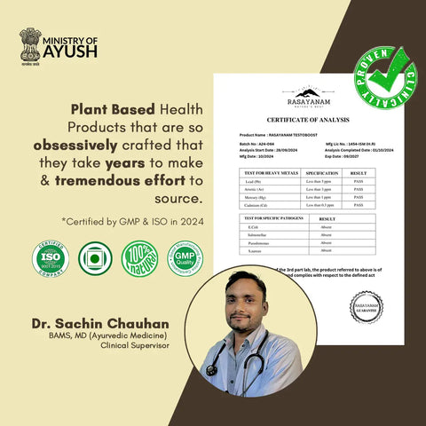 Rasayanam Testoboost Pure Shilajit, Ashwagandha, Safed Musli 60 Capsules