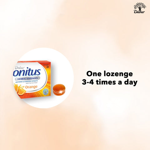 Dabur Honitus Herbal Lozenges- Orange, 24 Lozenges