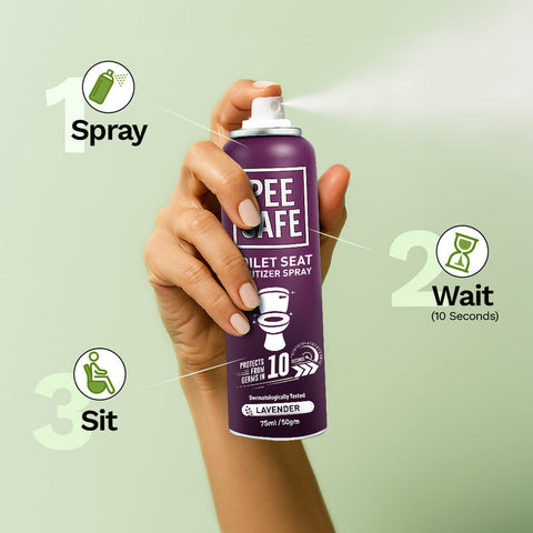 Pee Safe Toilet Seat Sanitizer Lavender 75Ml