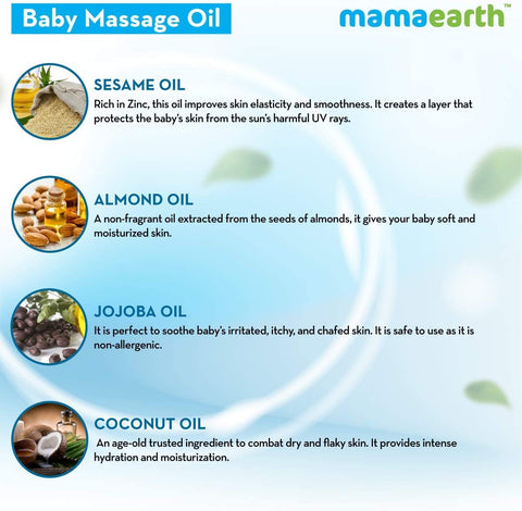 Mamaearth Soothing Massage Oil For Babies, 200 ml