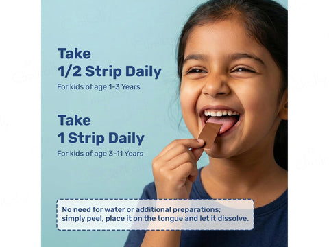 Miduty Kids Iron Strips - Iron + Vitamins C & B12 - 30 Oral Strips