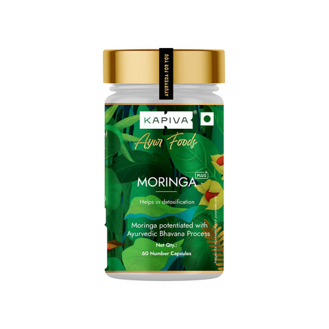 Kapiva Moringa Capsules | Natural source of Vitamins & Minerals | 60 Caps 500mg each