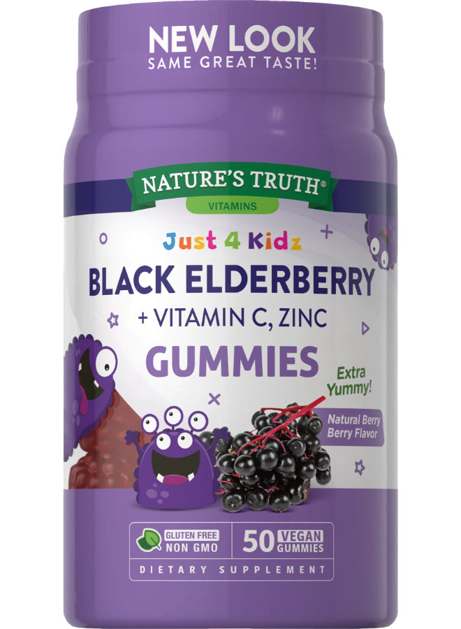 Nature's Truth Kids Black Elderberry With Vitamin C Zinc