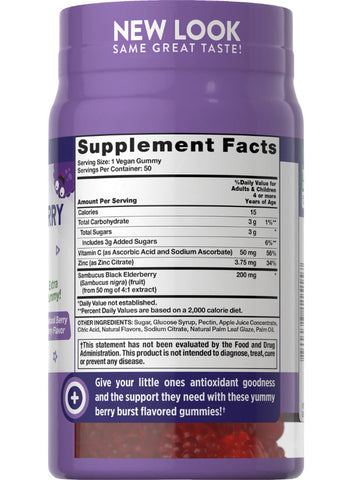 Nature's Truth Kids Black Elderberry With Vitamin C Zinc