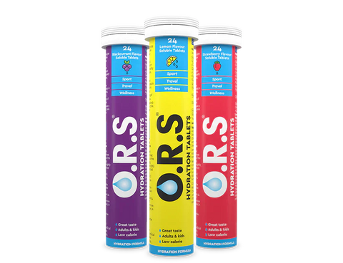 أقراص ترطيب ORS - 3 نكهات: 72 قرصًا 