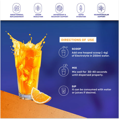 Wellversed OSMO Electrolyte Hydration Blend Valencia Orange Flavour (270g, 45 servings)