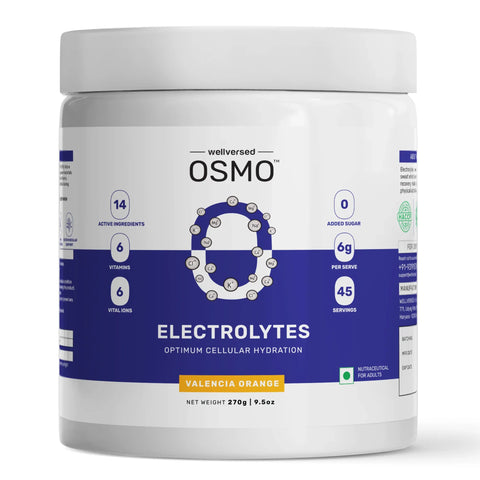 Wellversed OSMO Electrolyte Hydration Blend Valencia Orange Flavour (270g, 45 servings)