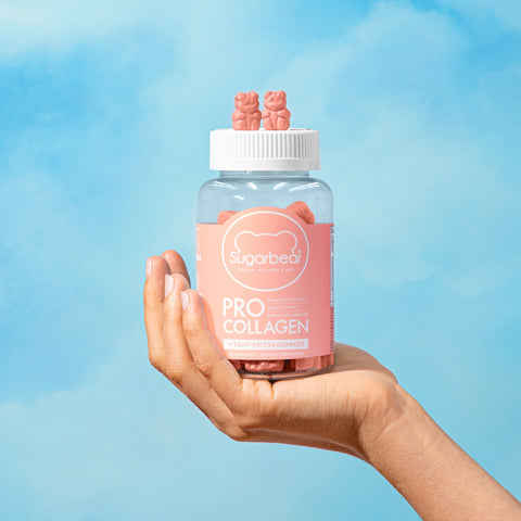 Sugarbear ProCollagen، علكات الكولاجين النباتية + Wellbeing Nutrition Slow Burn + Plix خل التفاح البطيخ العصير + Mamaearth Skin Plum + Plix تباهى بشعرك Orange Burst
