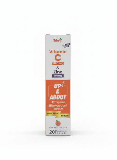 Seha Up & About Vitamin C 1000 Mg + Zinc 10 Mg Tablets 20