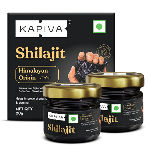 Kapiva Himalayan Shilajit Resin For Endurance and Stamina 20g Pack of 2