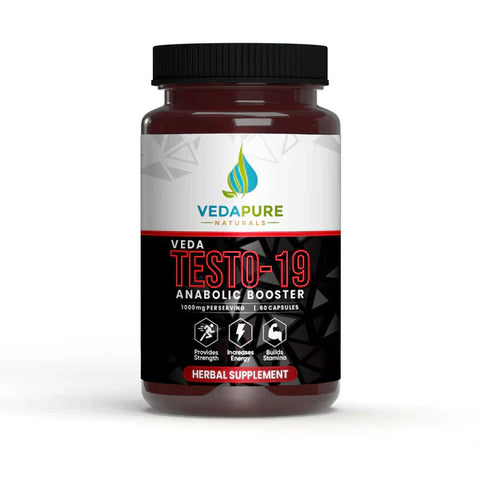 Vedapure Testosterone Booster Tribulus Safed Shilajit 60 Capsules