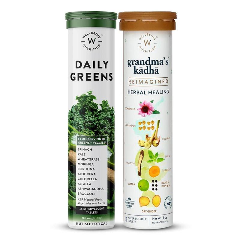 Wellbeing Nutrition Daily Greens + Grandmas Kadha