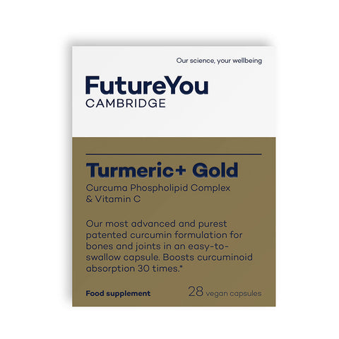 Turmeric Gold with Curcuma Phospholipid Complex - Easy to Absorb Formulation - Vegan Suitable - 28 Day Supply - Developed by FutureYou Cambridge