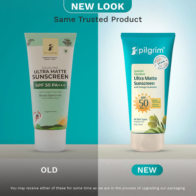 Pilgrim Squalane Ultra Matte Cream Sunscreen SPF 50 PA+++ For Unisex 50g