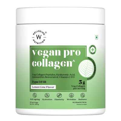 Wellbeing Nutrition Vegan Pro Collagen - Lemon & Lime 250gms (25 servings)