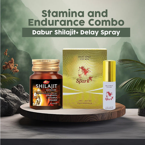 Dabur Shilajit Gold and Star Spark Delay Spray (COMBO)