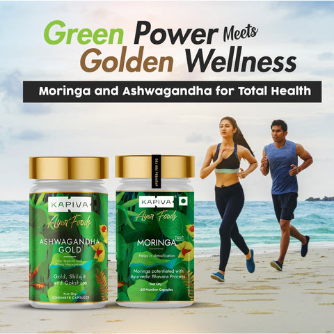 Kapiva Moringa + Ashwagandha Gold 60 (Combo)