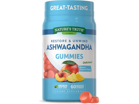 Nature's Truth Ashwagandha Gummies 60 Tropical Flavor Gummies