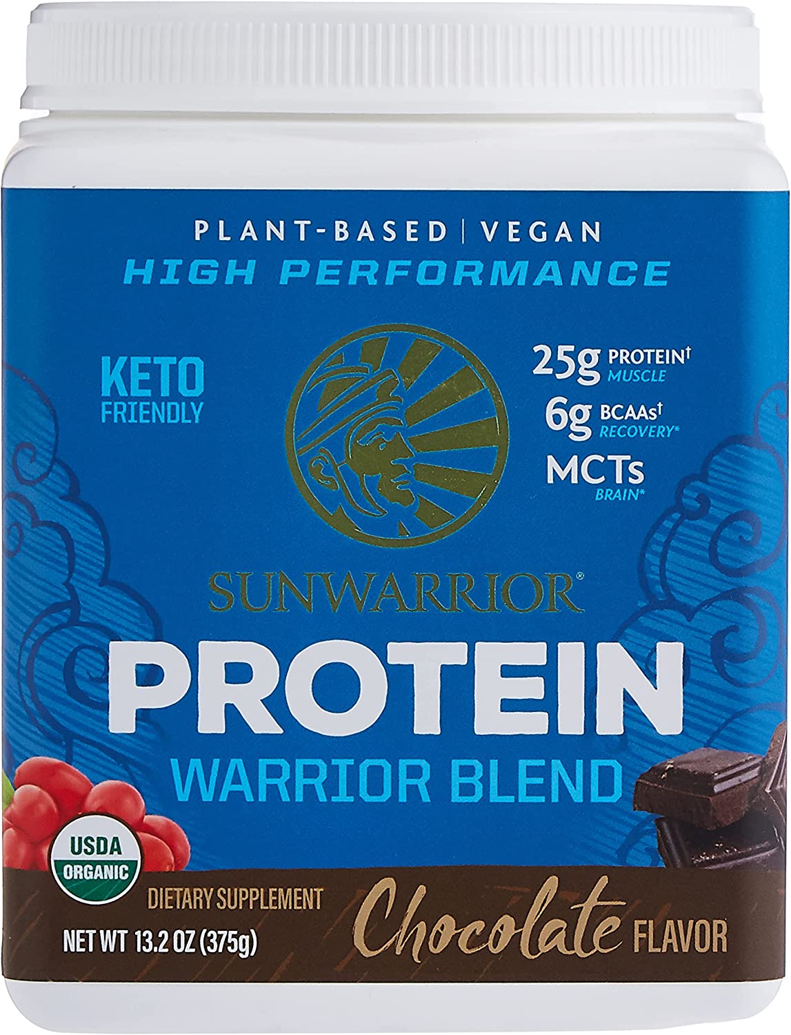 Sunwarrior Protein Warrior Blend 375g - Chocolate