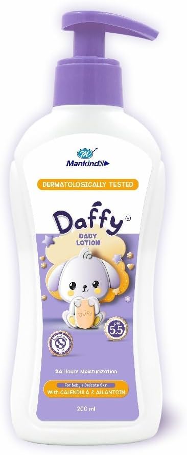 Daffy Baby Lotion - Gentle Moisturising for Newborns, with Calendula & Allantoin, 200ml