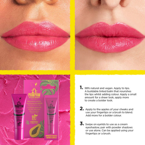 Dr. Pawpaw Hot Pink Balm For Lips And Skin, 1 X 10Ml
