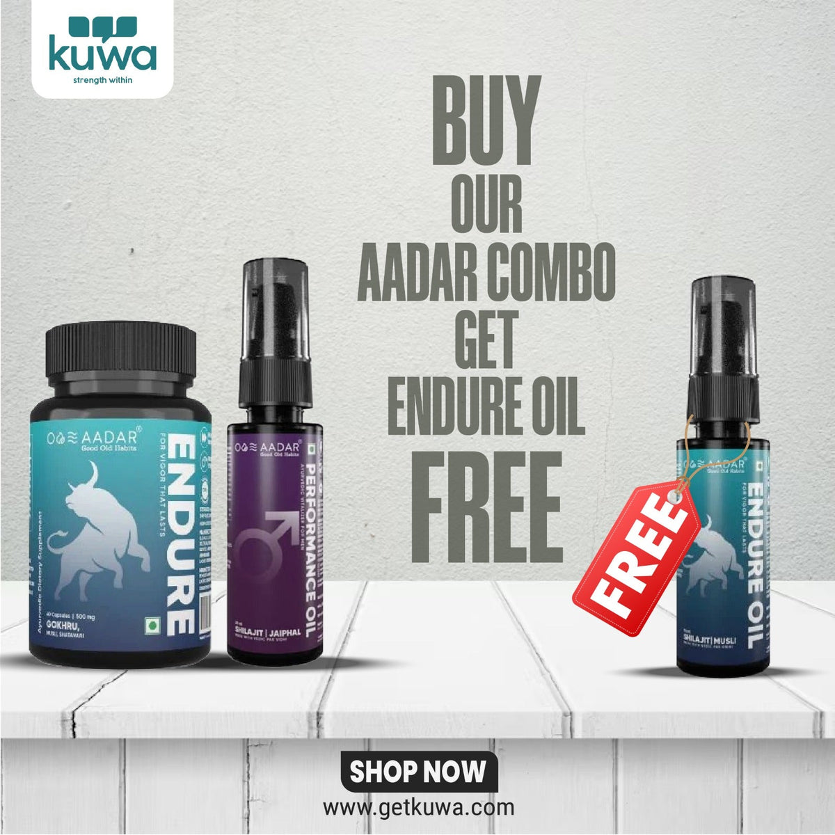 Aadar Endure Capsule And Performance Oil Get Endure oil Free