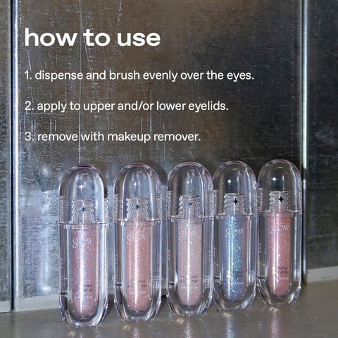 Glow Shattered Glass Glitter - Moisture-Rich Eye Glitter, Liquid Formula, 3.5g