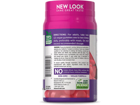 Nature's Truth Hair, Skin, Nails 2500 mcg, 80 gummies